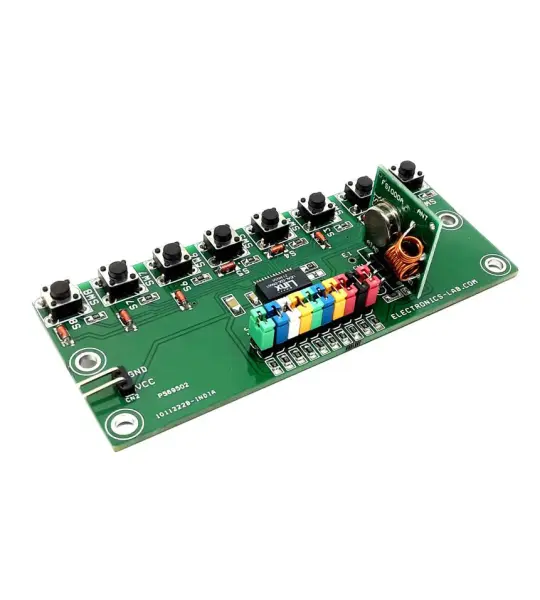 8 Channel RF Remote Transmitter with Holtek and Serial Protocol